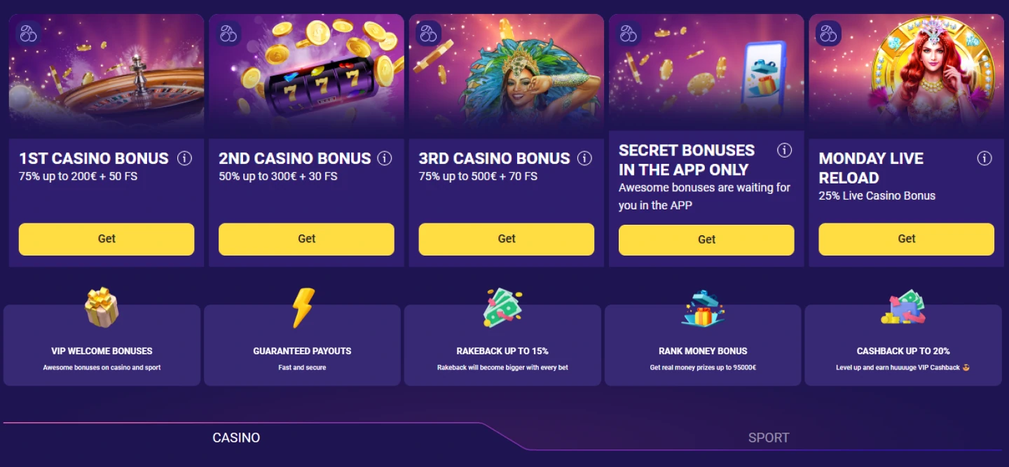 LalaBet desktop banner met aanbieding